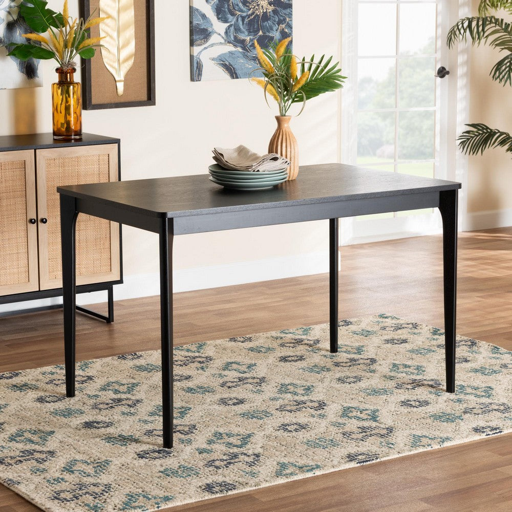 Baxton Studio - Sherwin Dining Table in Black - Sherwin-Black-DT view 7