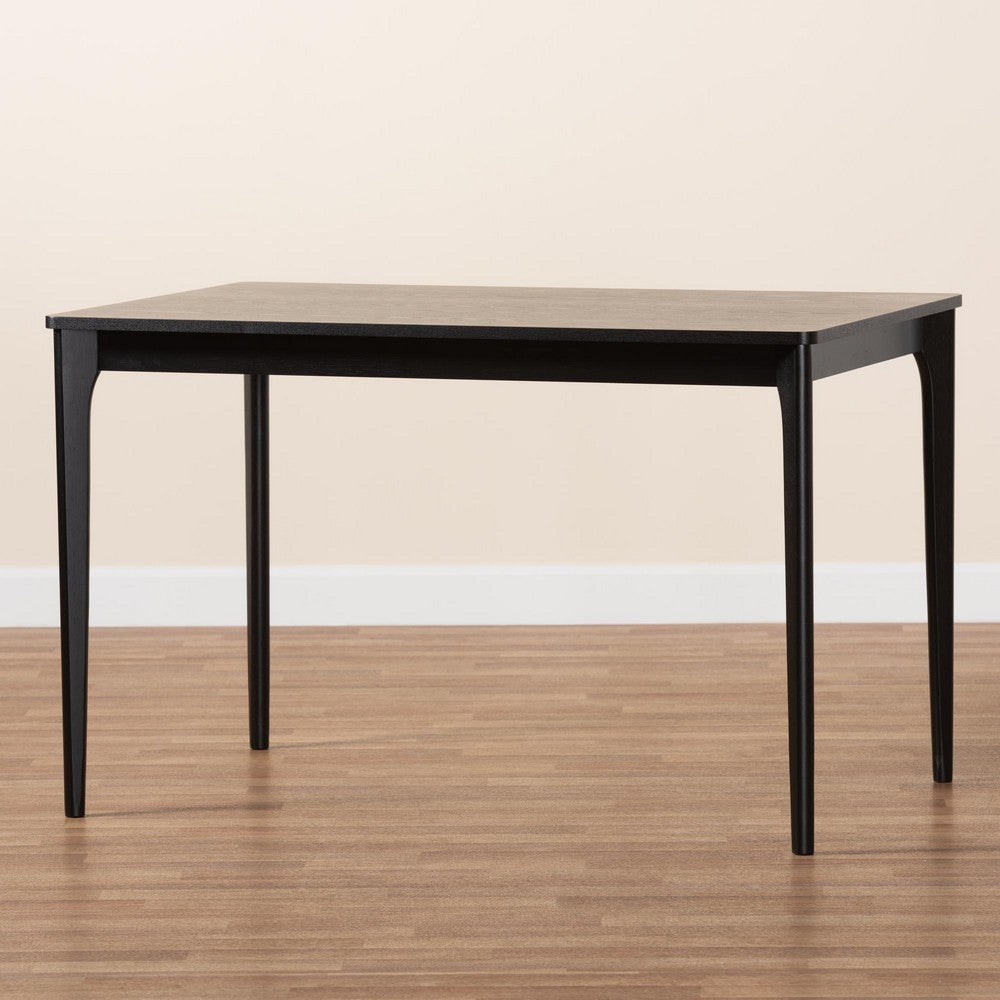 Baxton Studio - Sherwin Dining Table in Black - Sherwin-Black-DT view 8