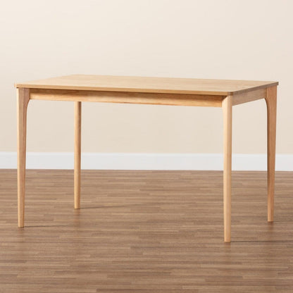 Baxton Studio - Sherwin Dining Table in Natural Oak - Sherwin-Natural Oak-DT view 8
