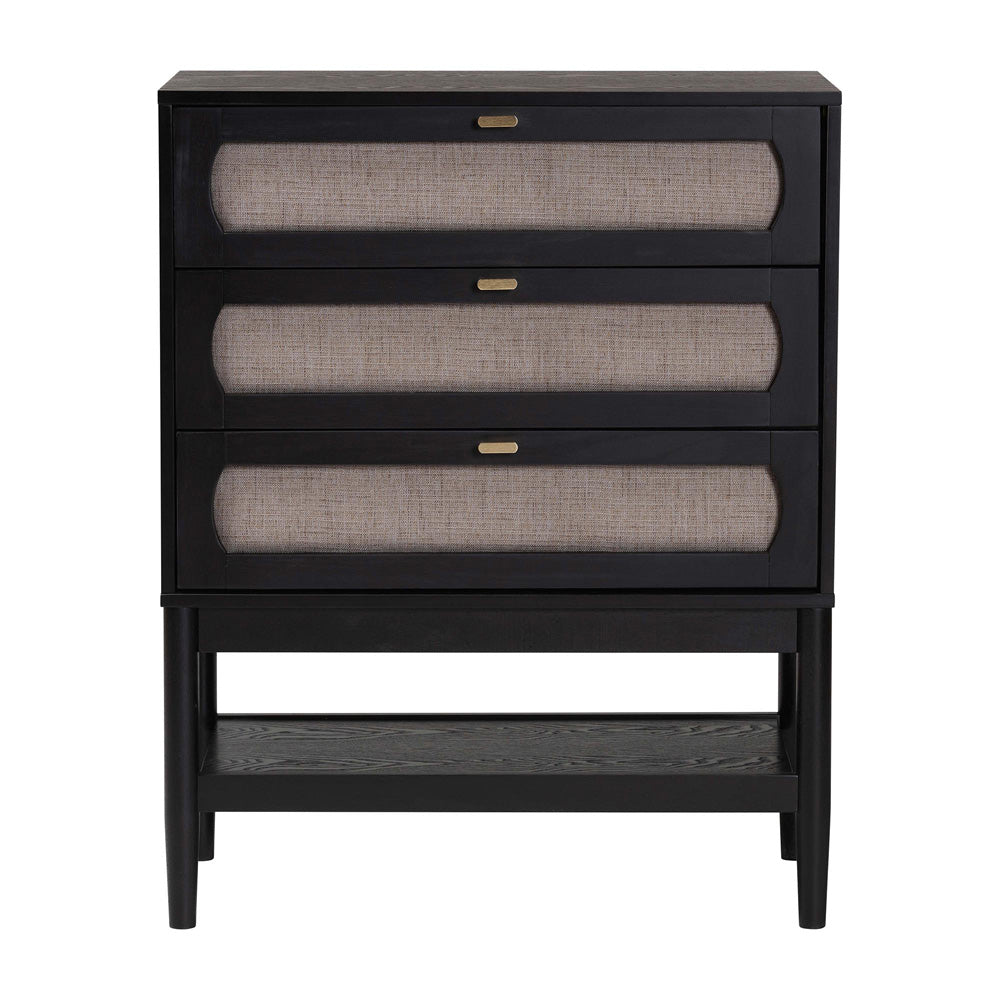 Baxton Studio - Shirin Chest in Beige/Black - MG9013-Sand Stone-FG2203-2/Black-3DW-Chest view 3