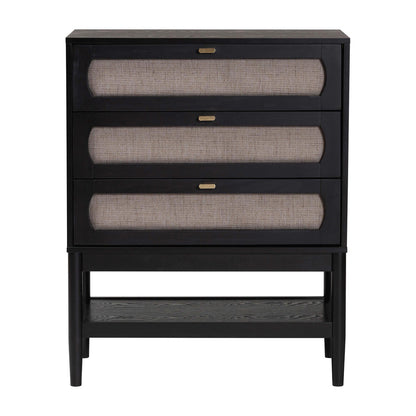 Baxton Studio - Shirin Chest in Beige/Black - MG9013-Sand Stone-FG2203-2/Black-3DW-Chest view 3