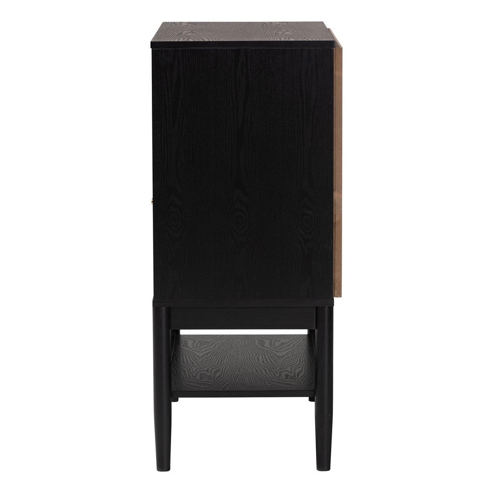Baxton Studio - Shirin Chest in Beige/Black - MG9013-Sand Stone-FG2203-2/Black-3DW-Chest view 4
