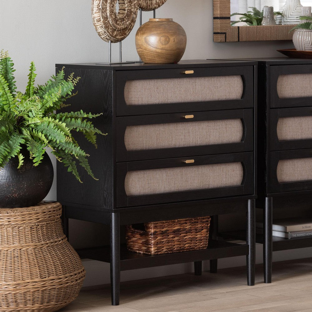 Baxton Studio - Shirin Chest in Beige/Black - MG9013-Sand Stone-FG2203-2/Black-3DW-Chest view 8
