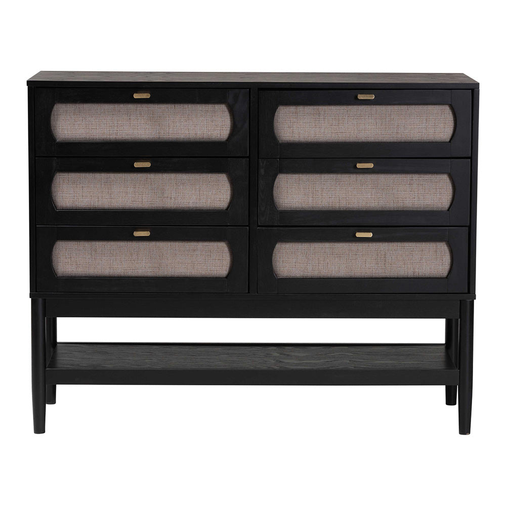 Baxton Studio - Shirin Dresser in Beige/Black - MG9013-Sand Stone-FG2203-2/Black-6DW-Dresser view 3