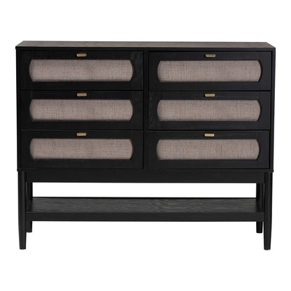 Baxton Studio - Shirin Dresser in Beige/Black - MG9013-Sand Stone-FG2203-2/Black-6DW-Dresser view 3