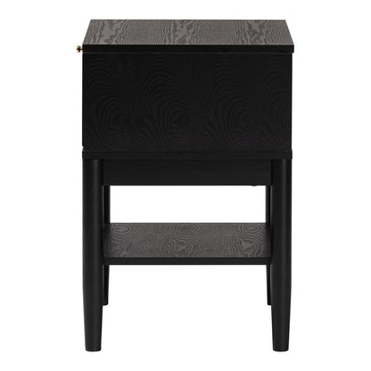 Baxton Studio - Shirin Nightstand in Beige/Black - MG9013-Sand Stone-FG2203-2/Black-1DW-NS view 4