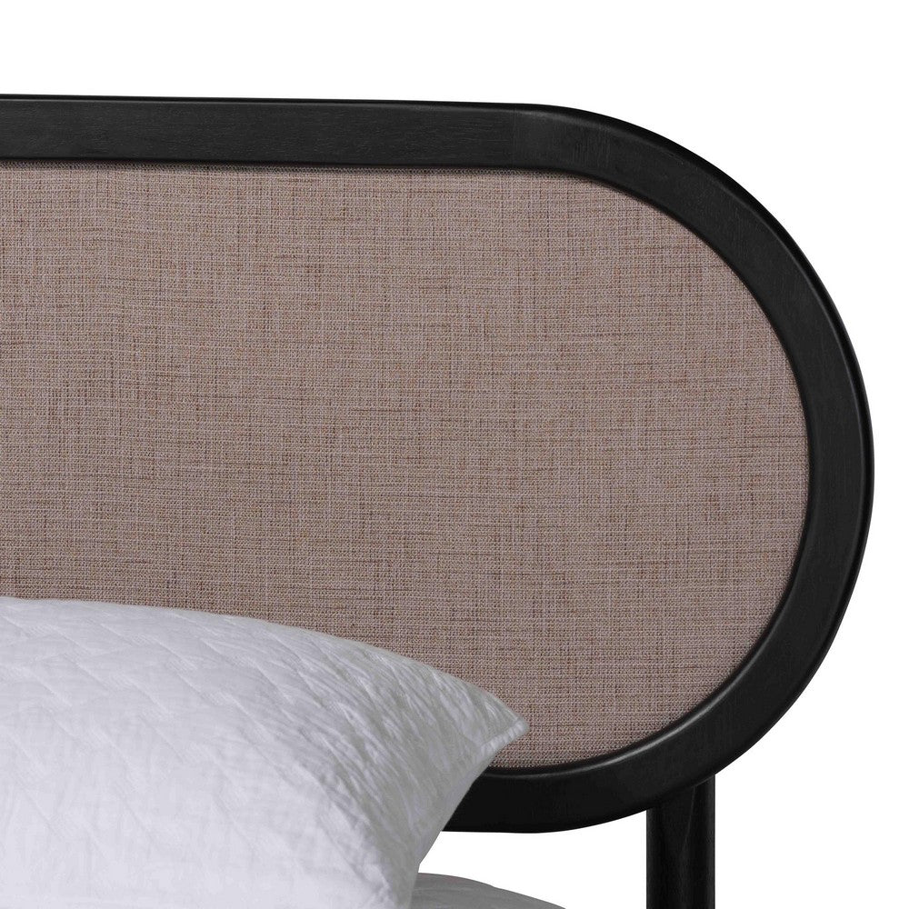 Baxton Studio - Shirin Queen Bedroom Set in Beige/Black - Shirin-Sand Stone/Black-Queen-4PC Bedroom Set view 8