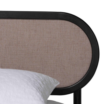 Baxton Studio - Shirin Queen Bedroom Set in Beige/Black - Tammy-Sand Stone/Black-Queen-4PC Bedroom Set view 9