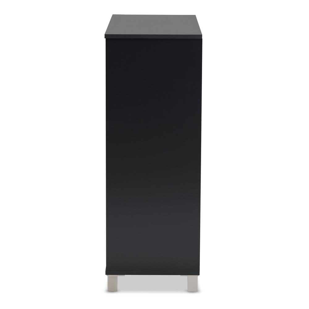 Baxton Studio - Shirley Shoe Cabinet in Dark Gray - SR-002-Dark Grey view 4