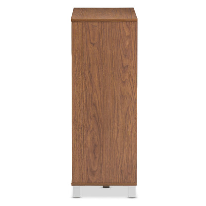 Baxton Studio - Shirley Shoe Cabinet in "Walnut" Brown - SR-002-Walnut view 4