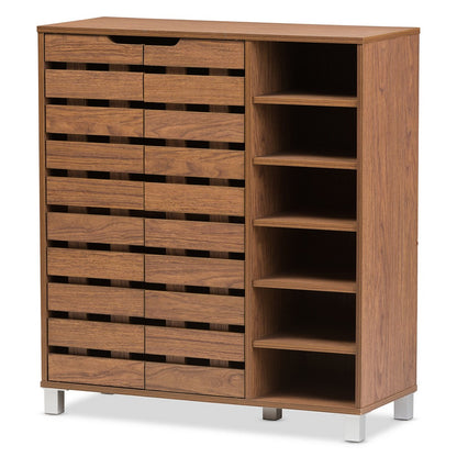Baxton Studio - Shirley Shoe Cabinet in "Walnut" Brown - SR-002-Walnut view 11