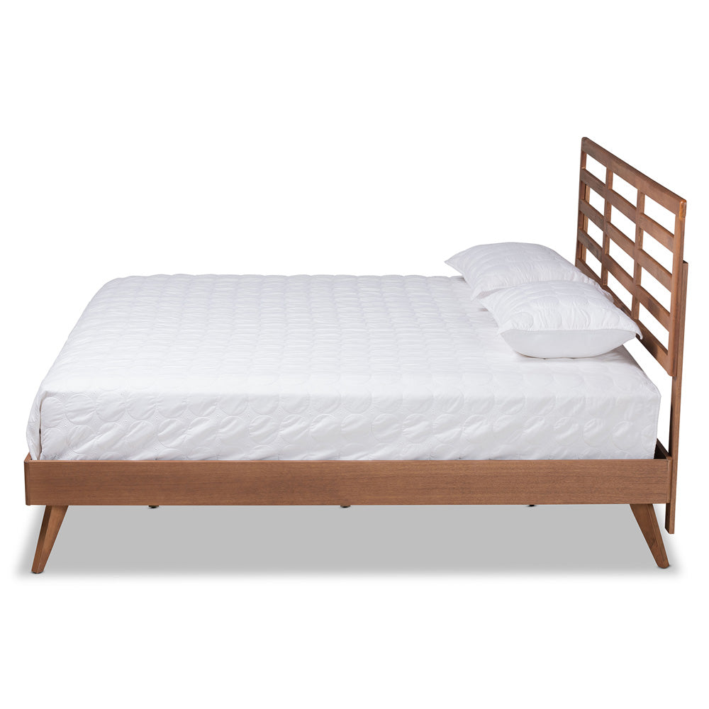 Baxton Studio - Shiro King Size Bed in Ash Walnut - Shiro-Ash Walnut-King view 2