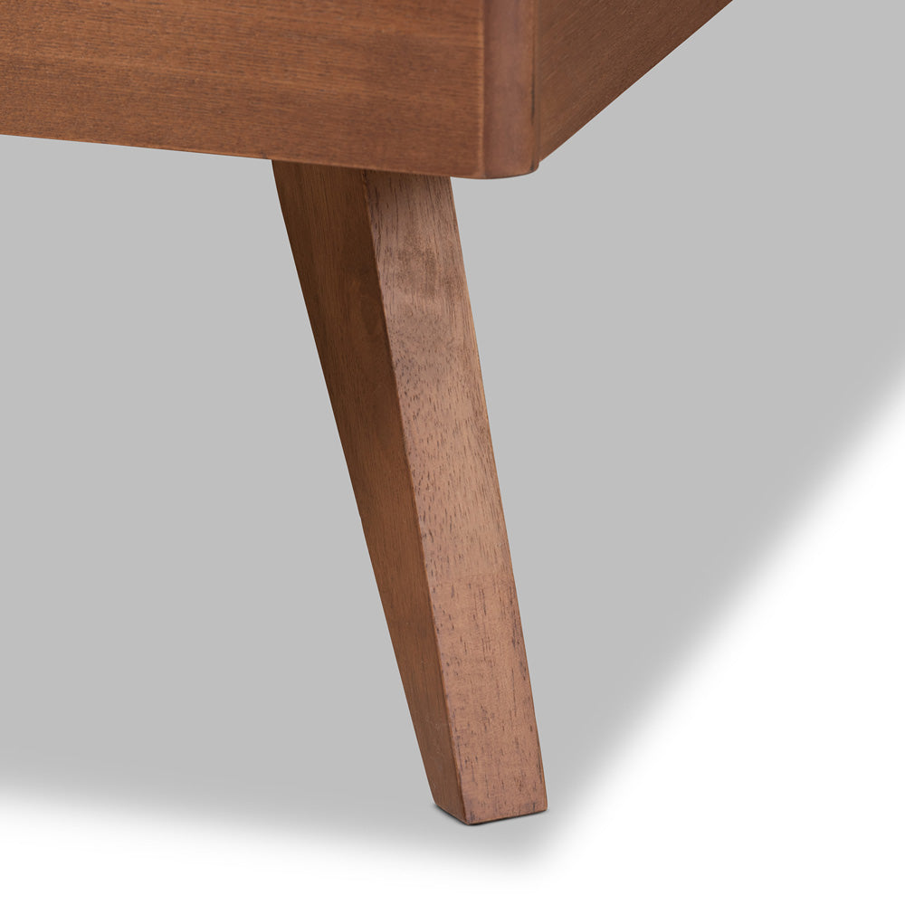 Baxton Studio - Shiro King Size Bed in Ash Walnut - Shiro-Ash Walnut-King view 5