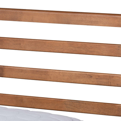 Baxton Studio - Shiro Queen Size Bed in Ash Walnut - Shiro-Ash Walnut-Queen view 4