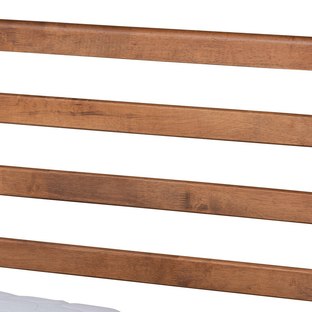 Baxton Studio - Shiro Twin Size Bed in Ash Walnut - Shiro-Ash Walnut-Twin view 4