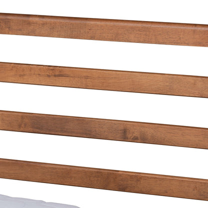 Baxton Studio - Shiro Twin Size Bed in Ash Walnut - Shiro-Ash Walnut-Twin view 4