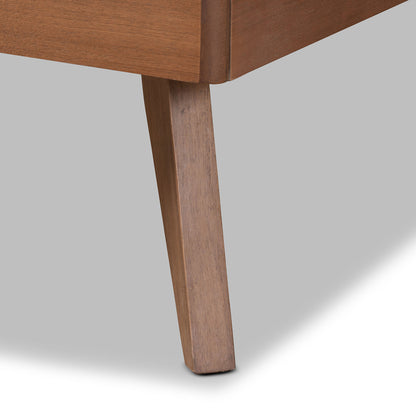 Baxton Studio - Shiro Twin Size Bed in Ash Walnut - Shiro-Ash Walnut-Twin view 5