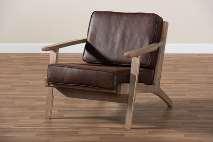 Baxton Studio - Sigrid Chair - Sigrid-Dark Brown/Antique Oak-CC view 8