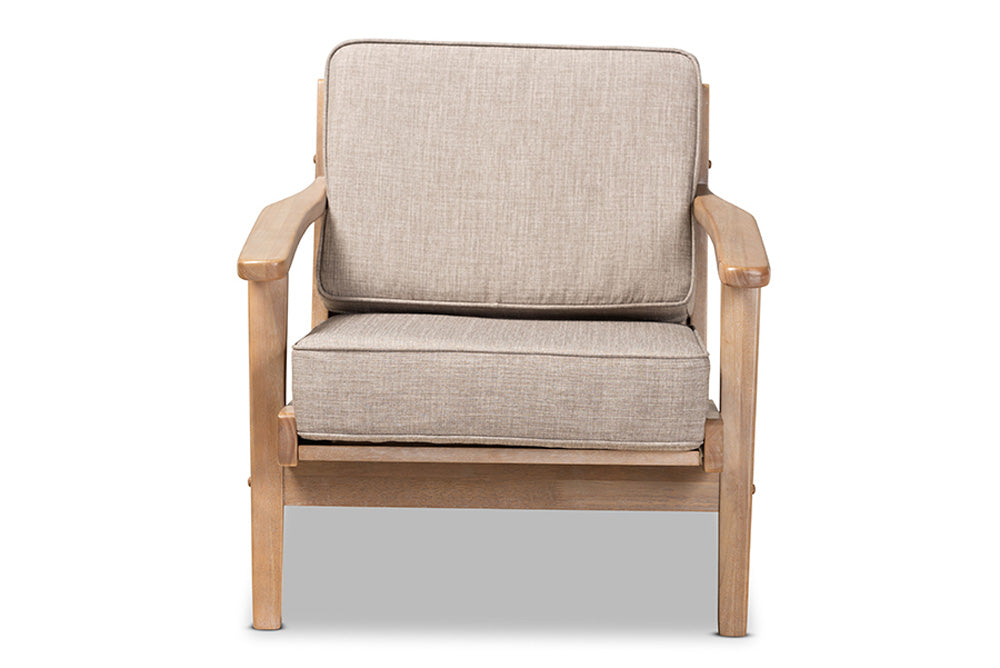 Baxton Studio - Sigrid Chair - Sigrid-Light Grey/Antique Oak-CC view 2
