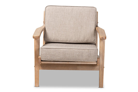 Baxton Studio - Sigrid Chair - Sigrid-Light Grey/Antique Oak-CC view 2