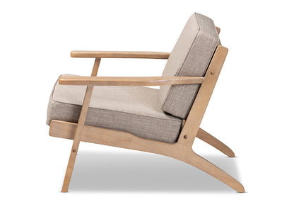 Baxton Studio - Sigrid Chair - Sigrid-Light Grey/Antique Oak-CC view 3
