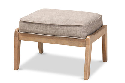 Baxton Studio - Sigrid Chair with Footstool - Sigrid-Light Grey/Antique Oak-2PC Set view 6