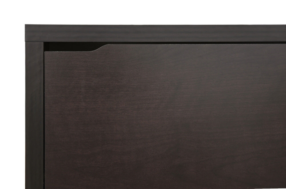 Baxton Studio - Simms Shoe Cabinet in Dark Brown - FP-3OUSH-CAPPUCINo view 3