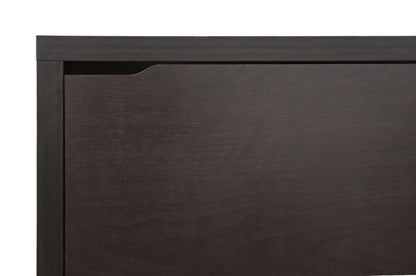 Baxton Studio - Simms Shoe Cabinet in Dark Brown - FP-3OUSH-CAPPUCINo view 3