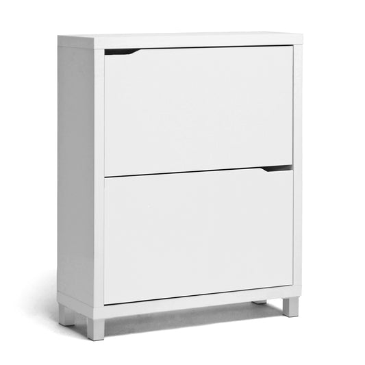 Baxton Studio - Simms Shoe Cabinet in White - FP-2OUS-White view 1