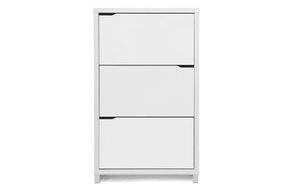 Baxton Studio - Simms Shoe Cabinet in White - FP-3OUSH-WHITE view 1