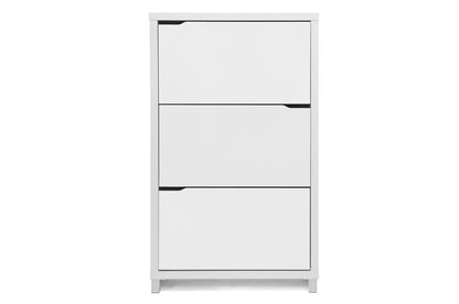 Baxton Studio - Simms Shoe Cabinet in White - FP-3OUSH-WHITE view 2