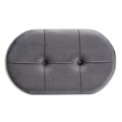 Baxton Studio - Simone Ottoman in Grey/Natural - JY19A222-Grey/Natural-Otto view 4