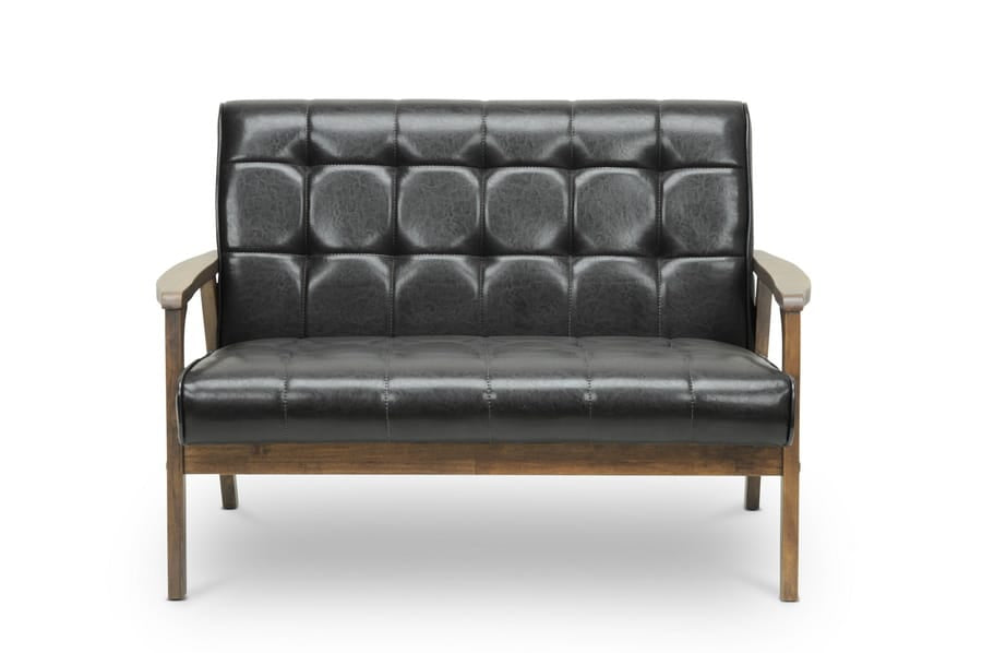 Baxton Studio - Sofa Set in Brown - TOGO 3PC Sofa Set view 2