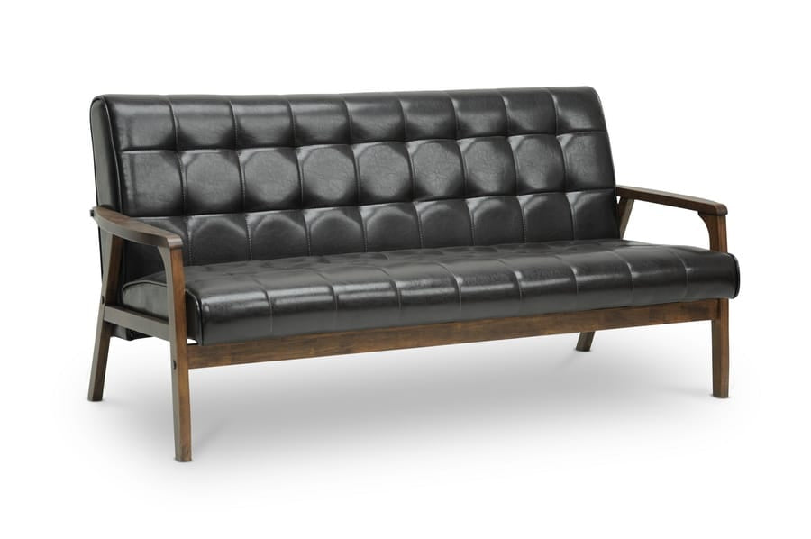 Baxton Studio - Sofa Set in Brown - TOGO 3PC Sofa Set view 3