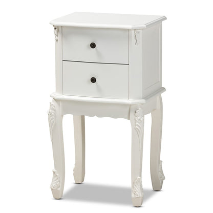 Baxton Studio - Sophia End Table in White - HL7A-A110-2 DW ET view 1