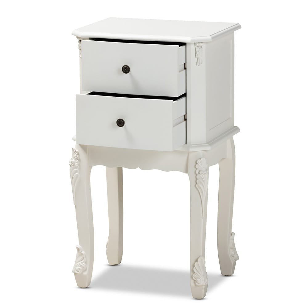 Baxton Studio - Sophia End Table in White - HL7A-A110-2 DW ET view 2