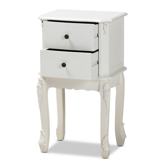 Baxton Studio - Sophia End Table in White - HL7A-A110-2 DW ET view 2