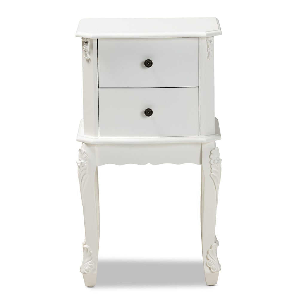 Baxton Studio - Sophia End Table in White - HL7A-A110-2 DW ET view 3