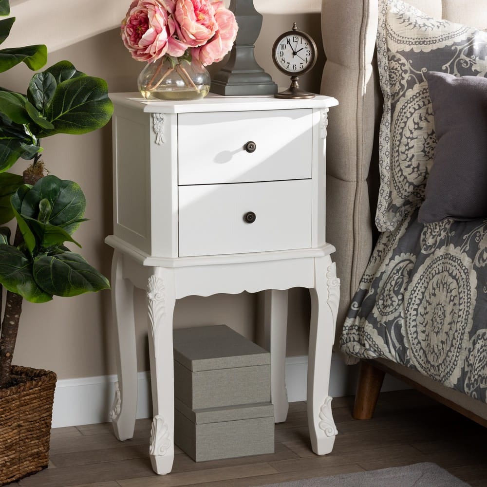 Baxton Studio - Sophia End Table in White - HL7A-A110-2 DW ET view 7