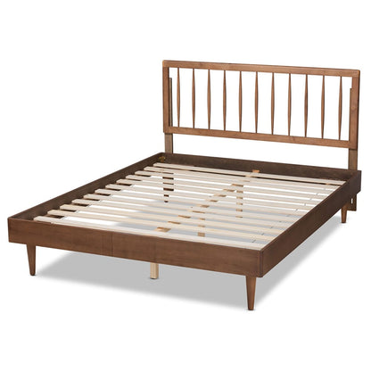 Baxton Studio - Sora King Size Bed in Ash Walnut - Sora-Ash Walnut-King view 3