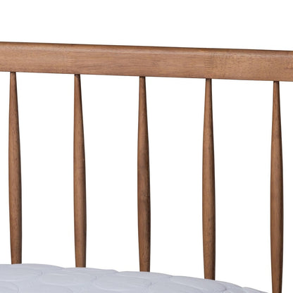 Baxton Studio - Sora King Size Bed in Ash Walnut - Sora-Ash Walnut-King view 4