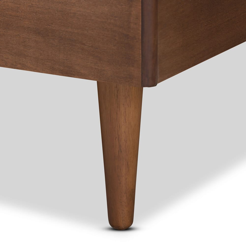 Baxton Studio - Sora King Size Bed in Ash Walnut - Sora-Ash Walnut-King view 5