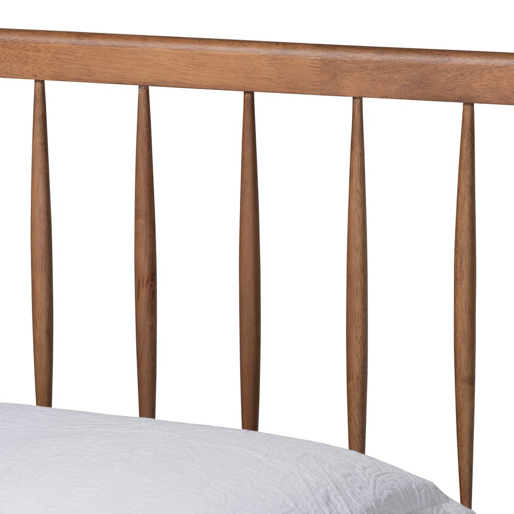 Baxton Studio - Sora Twin Size Bed in Ash Walnut - Sora-Ash Walnut-Twin view 4