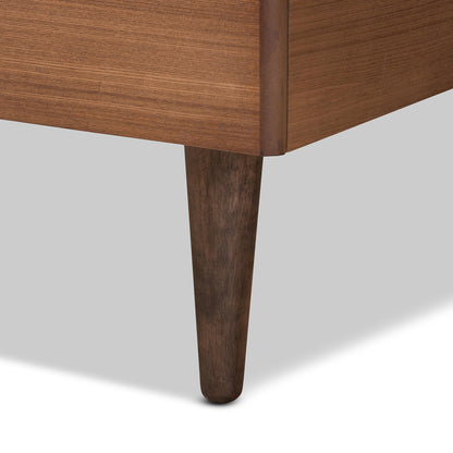 Baxton Studio - Sora Twin Size Bed in Ash Walnut - Sora-Ash Walnut-Twin view 5