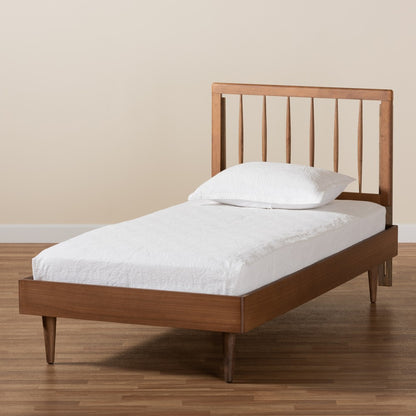 Baxton Studio - Sora Twin Size Bed in Ash Walnut - Sora-Ash Walnut-Twin view 7