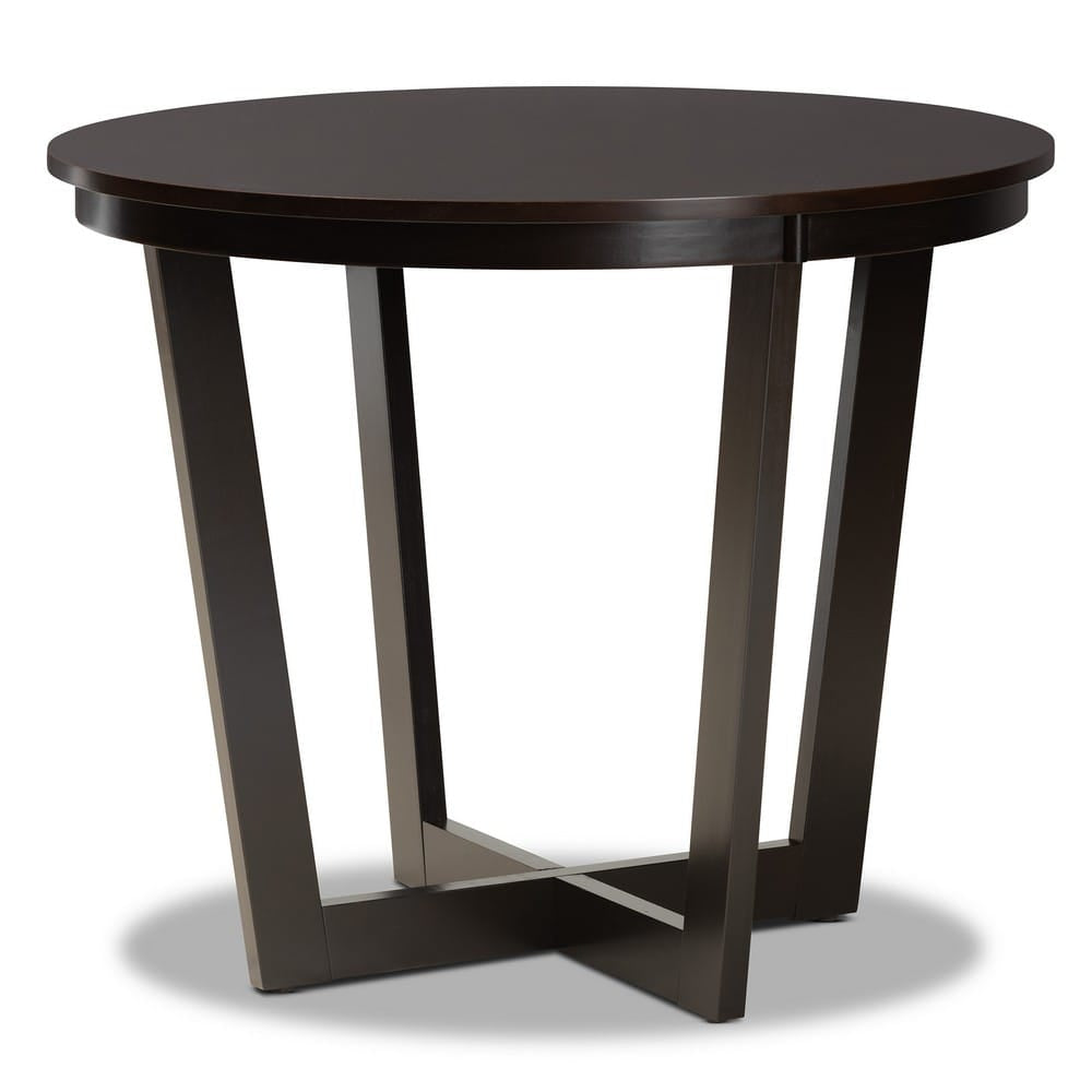 Baxton Studio - Sorley Dining Set in Dark Brown - Sorley-Dark Brown-5PC Dining Set view 3