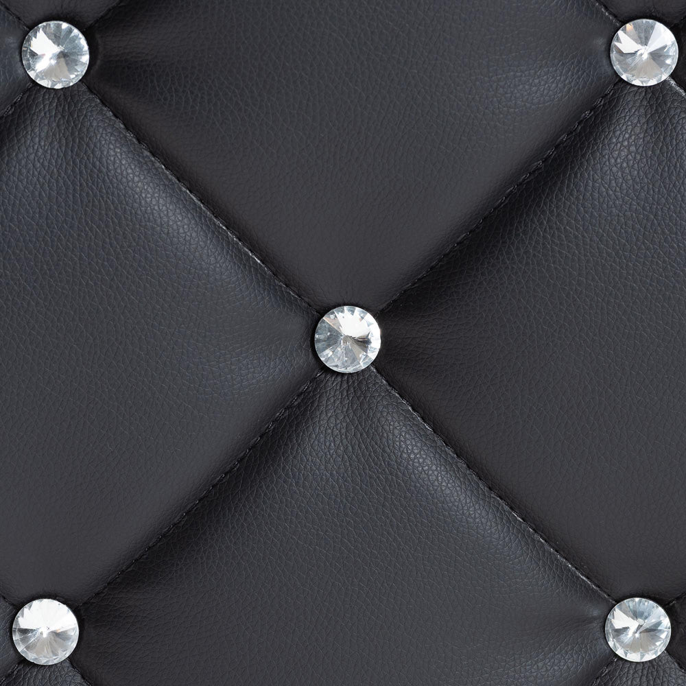 Baxton Studio - Stacey Ottoman in Black - 1710-Black view 5