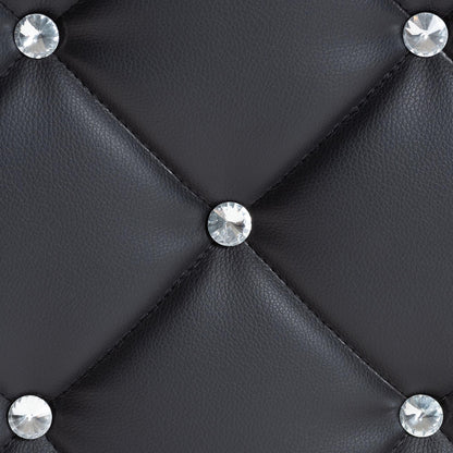 Baxton Studio - Stacey Ottoman in Black - 1710-Black view 5