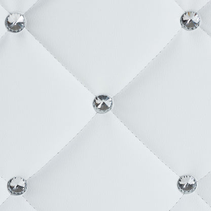 Baxton Studio - Stacey Ottoman in White - 1710-White view 5