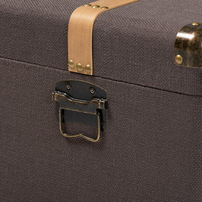 Baxton Studio - Stephen Set of 2 Storage Trunks in Dark Brown/Oak Brown - R87R537-2PC Ottoman Set view 4